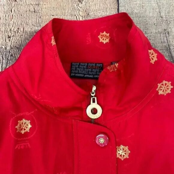 Mureli Silk Gold/ Red Nautical Jacket - Picture 6 of 12